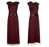 Burgundy Lång Gatsby-Klänning