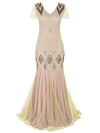 Ivory Haute Couture Lång Gatsby Klänning