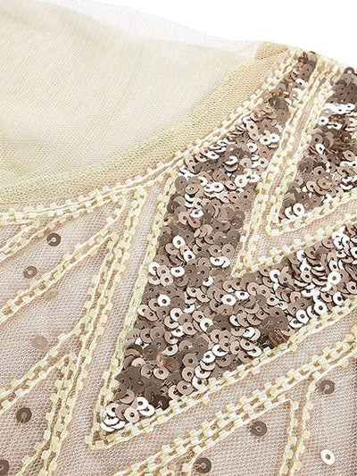 Ivory Haute Couture Lång Gatsby Klänning
