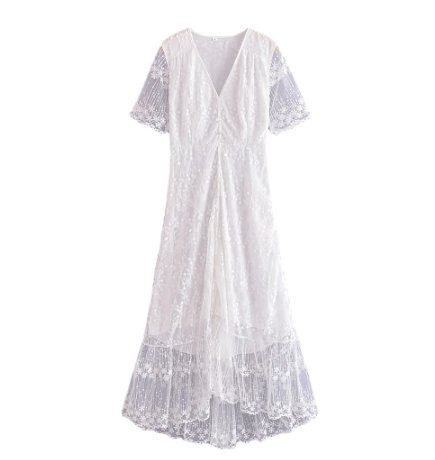 Vintage 70-Tal Lång Klänning