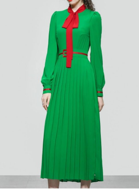 Vintage Långärmad Långklänning