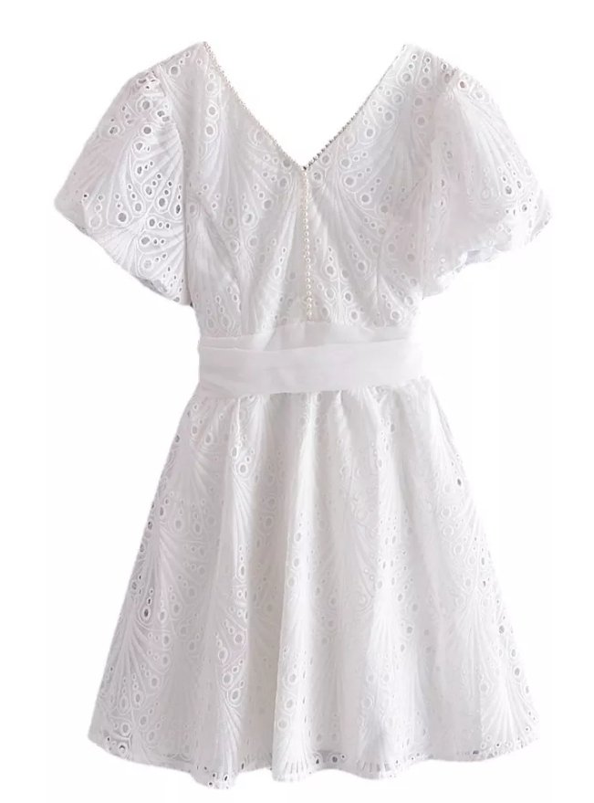 Kort Vintage Bröllopsklänning