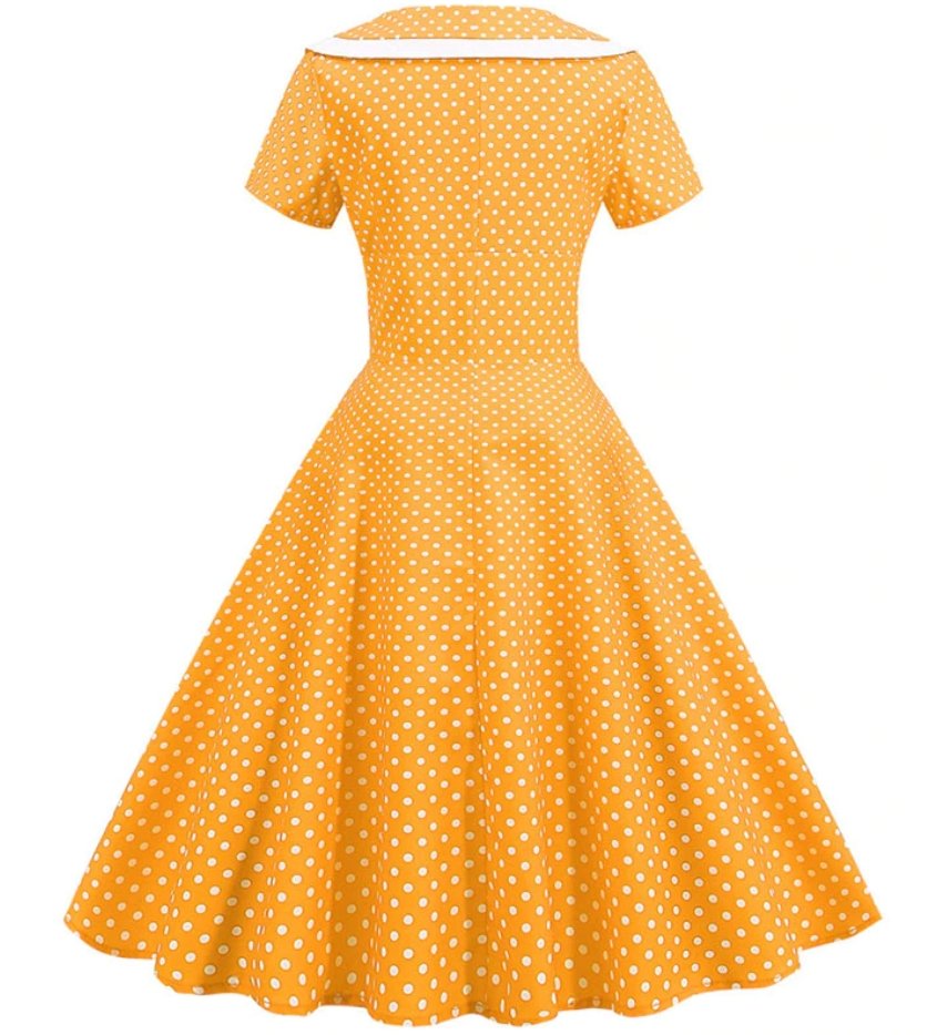 Gul Retro Brudtärnklänning