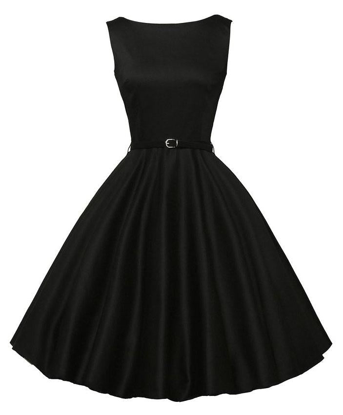 Svart Rockabilly Klänning