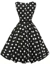 1950-Tal Polka Dot Retro Pin-Up Rockabilly Klänning