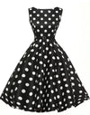 1950-Tal Polka Dot Retro Pin-Up Rockabilly Klänning