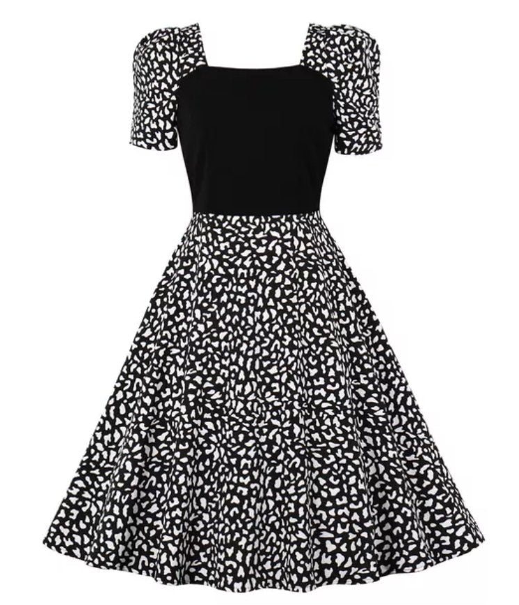 Svart Vintage 50-Talsklänning