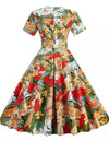 Klänning I Vintage Patchworkstil Från 50-Talet