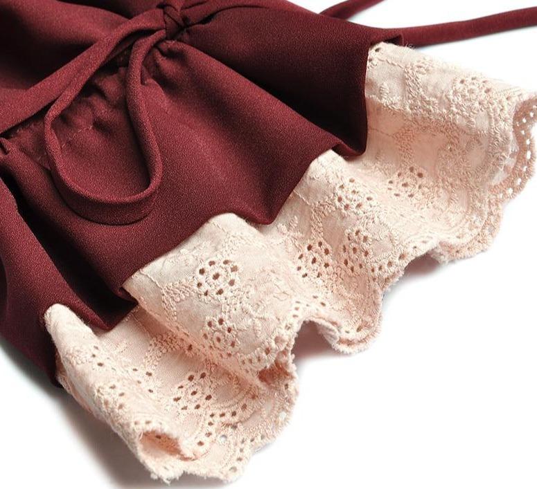 Klänning I 40-Talsstil Burgundy