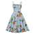 Plus Size Vintage Style Klänning Blå