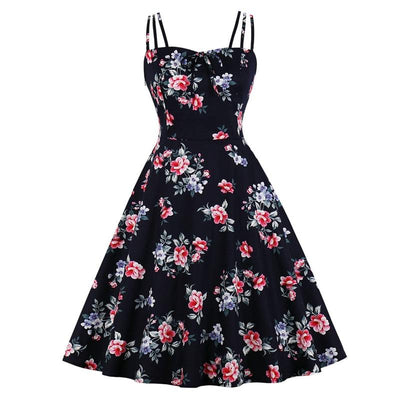 Vintage Stil Klänning Plus Storlek Blommor