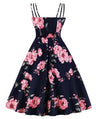 Vintage Style Plus Size Open Flower Dress