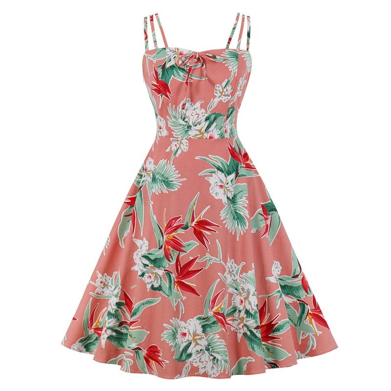 Plus Size Vintage Style Klänning Rosa