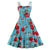 Plus Size Vintage Style Klänning Rosor