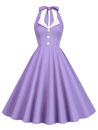 Vintage 60-Tal Pin Up Klänning Mauve