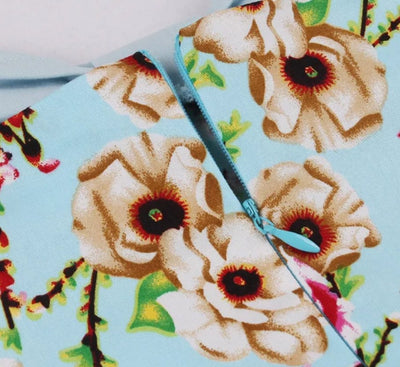 Vintage Tunika Klänning Färska Blommor