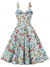Vintage Tunika Klänning Färska Blommor