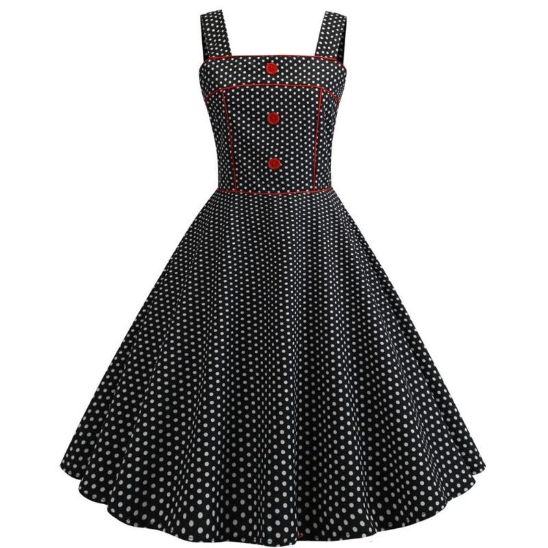 Vintage 1950 Klänning Svart