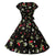 Vintage 1950 Klänning Black Cherries