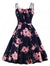 Vintage 1950 Red Roses Dress