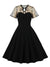 Vintage 50s Plus Size Svart Klänning