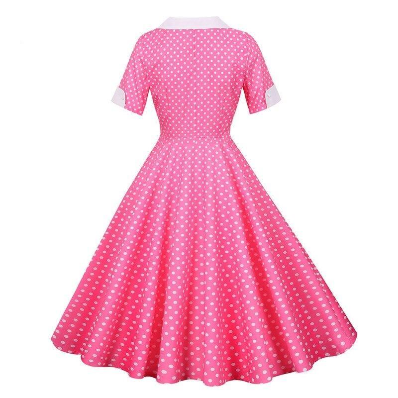 Vintage 50-Tals Rosa Prickiga Klänning