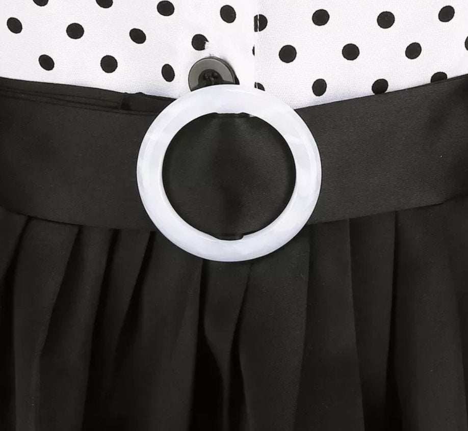 Vintage 60-Tals Svartvit Klänning