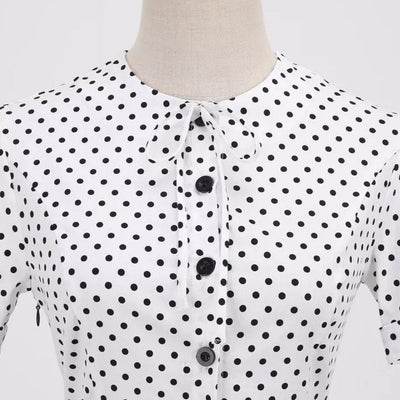 Vintage 60-Tals Svartvit Klänning