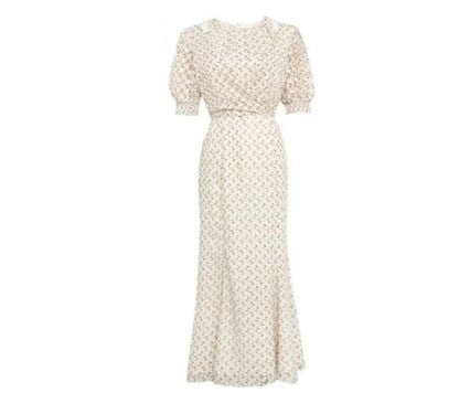Vintage Beige Klänning Från 1940-Talet