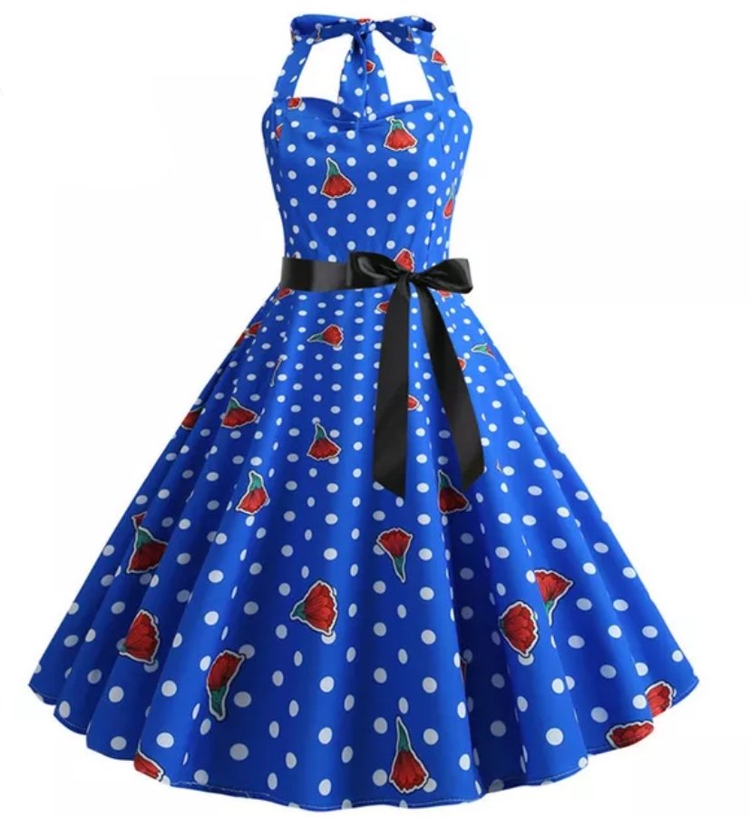 Vintage Off Shoulder Klänning Från 50-Talet