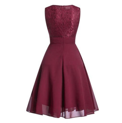 Vintage 50-Tals Aftonklänning Burgundy