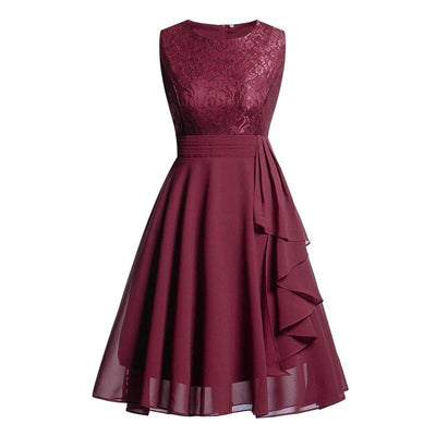 Vintage 50-Tals Aftonklänning Burgundy