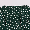 Vintage 50-Tal Grön Vit Polka Dots Klänning