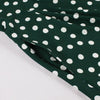 Vintage 50-Tal Grön Vit Polka Dots Klänning