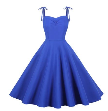 Vintage 60-Tals Chic Blå Klänning