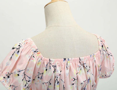Vintage 60-Tals Rosa Blomma Klänning