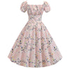 Vintage 60-Tals Rosa Blomma Klänning