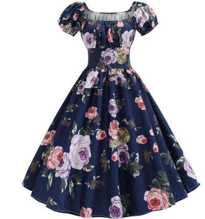 Vintage 60-Tals Klänning Rosor