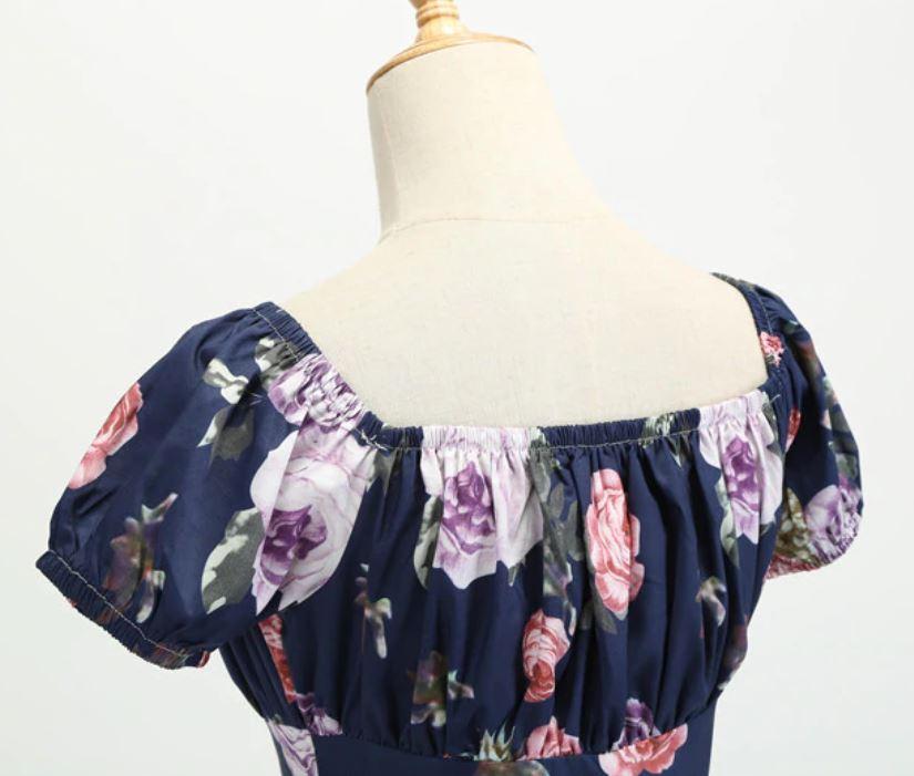 Vintage 60-Tals Klänning Rosor