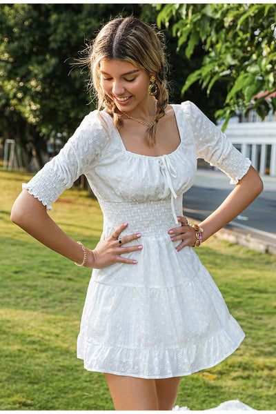 Vintage Engelsk Broderiklänning