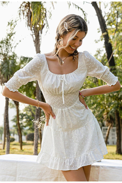 Vintage Engelsk Broderiklänning