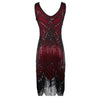 Vintage 20-Tal Gatsby Klänning Burgundy