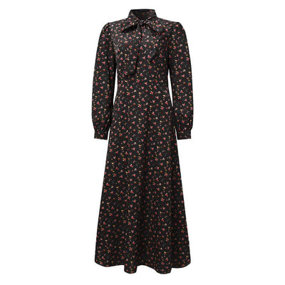 Vintage 40-Tal Flowy Black Klänning