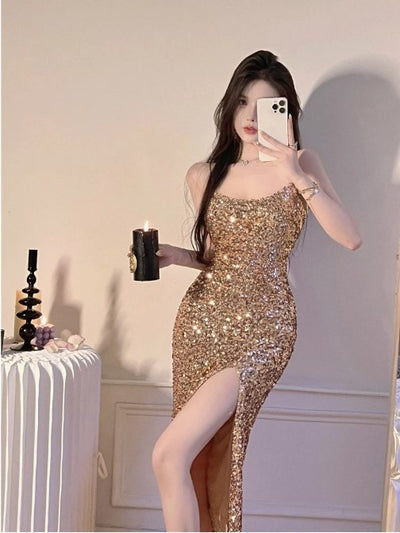 Vintage 40-Tal Bodycon Klänning Khaki