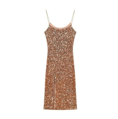 Vintage 40-Tal Bodycon Klänning Khaki
