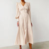 Vintage 40-Tals Beige Satängklänning