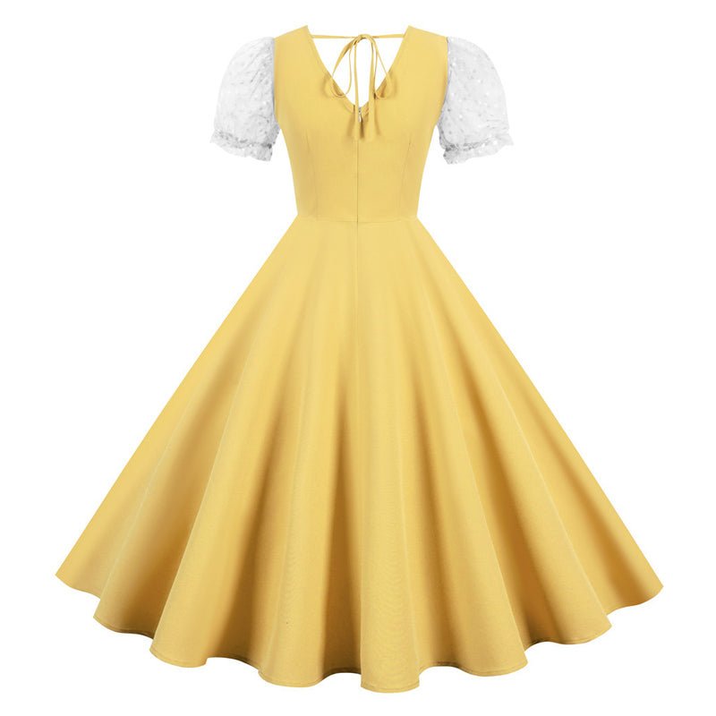Vintage 50-Tals Gul Klänning