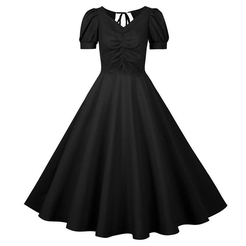Vintage 50-Tals Svart Klänning
