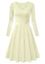 Vintage 60s Plus Size Beige Klänning