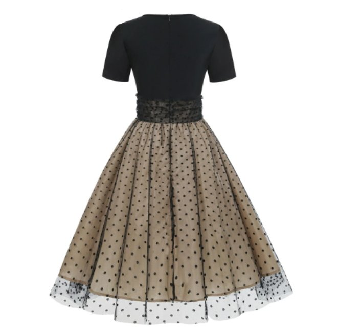 Preppy Vintage Klänning Svart